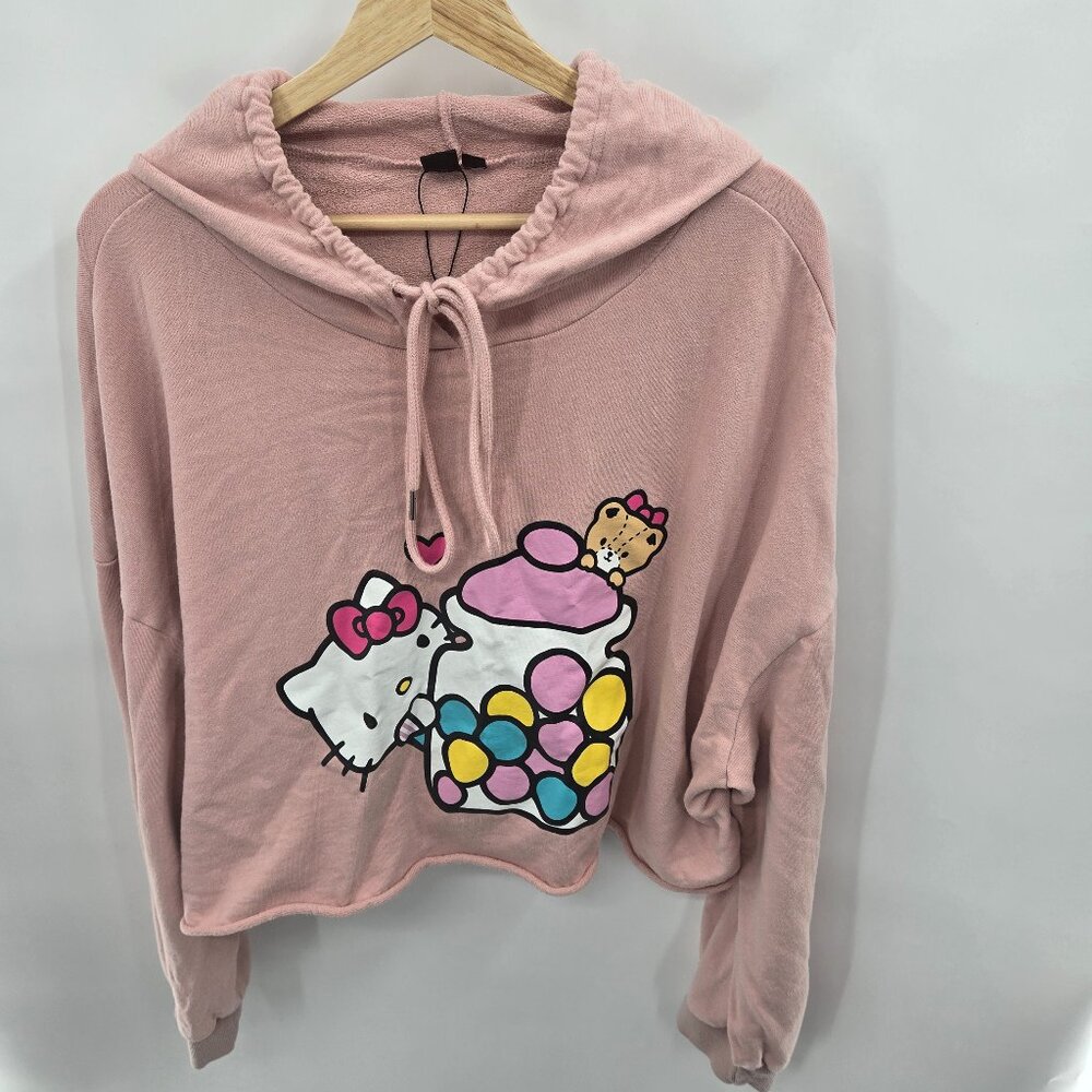 Hello Kitty X Shein 2021 Pink Cropped 100% Cotton Sweatshirt Size 3x
